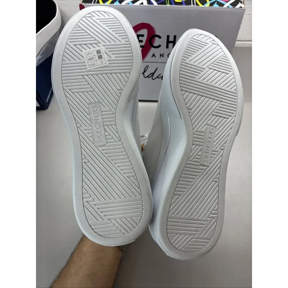 Skechers x James Goldcrown Women's 9.5 Cordova Classic Chic Love White Sneakers